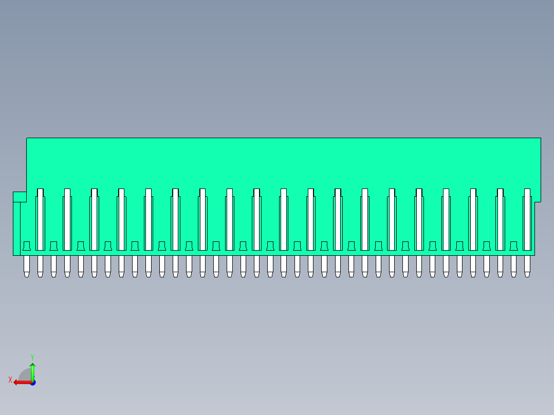 DEGSON 2EDG 系列 5.08mm 可插拔接线端子组-2EDGVT-5.08-38P-14-00AH后视图