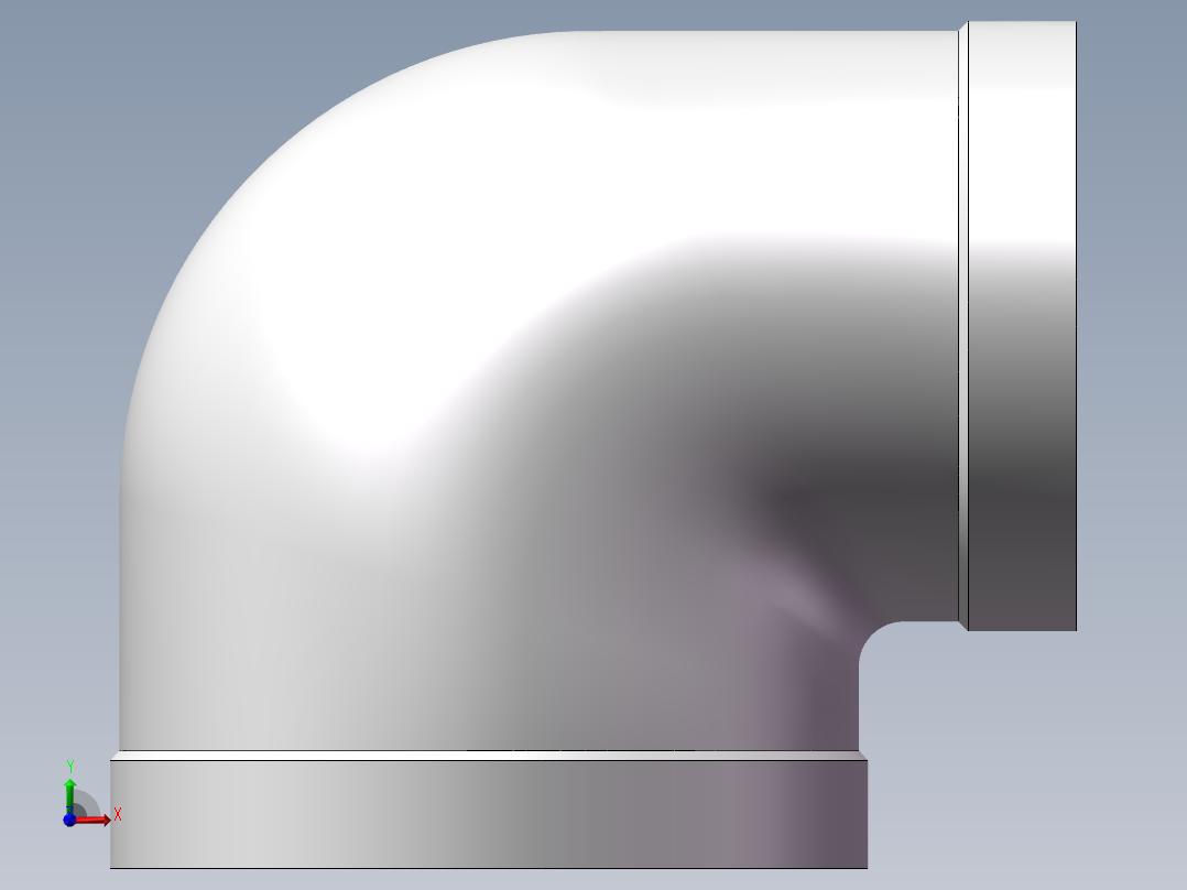 弯头-异径内丝 DN65-DN50前视图