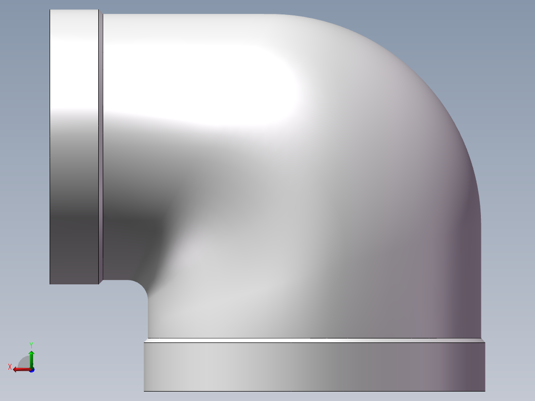 弯头-异径内丝 DN65-DN50后视图