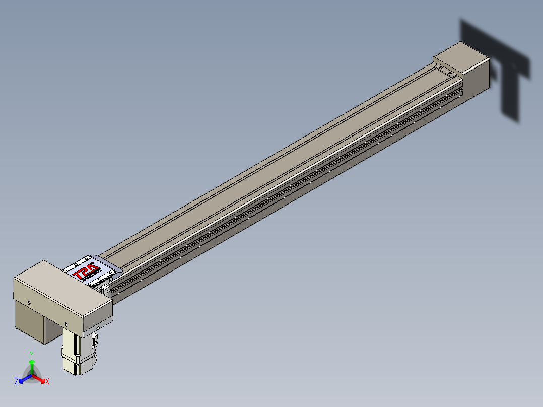 同步带全封闭直线模组TPA-HCB-65S-90-L700-MR-Y-P10-N3正等轴测图