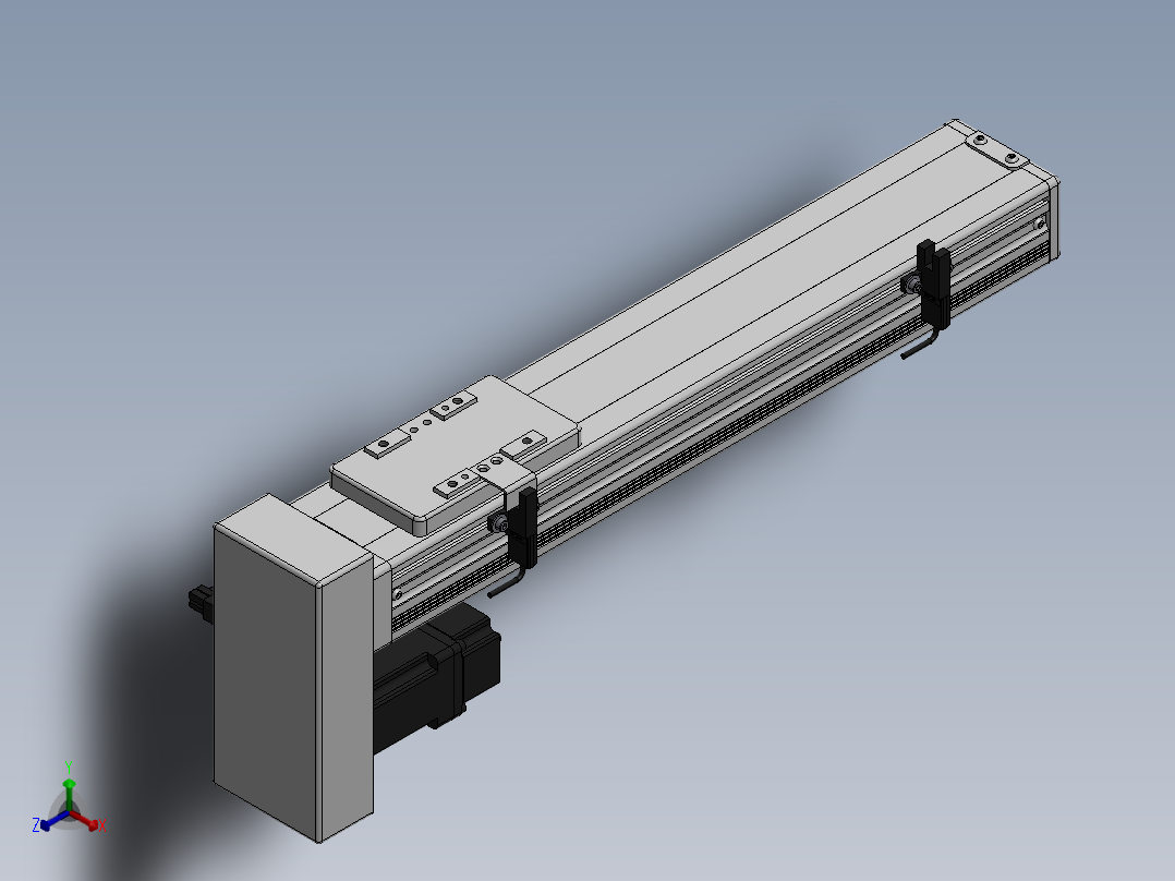 精密模组MY60-T10-250L-BM-P10-C4-C正等轴测图
