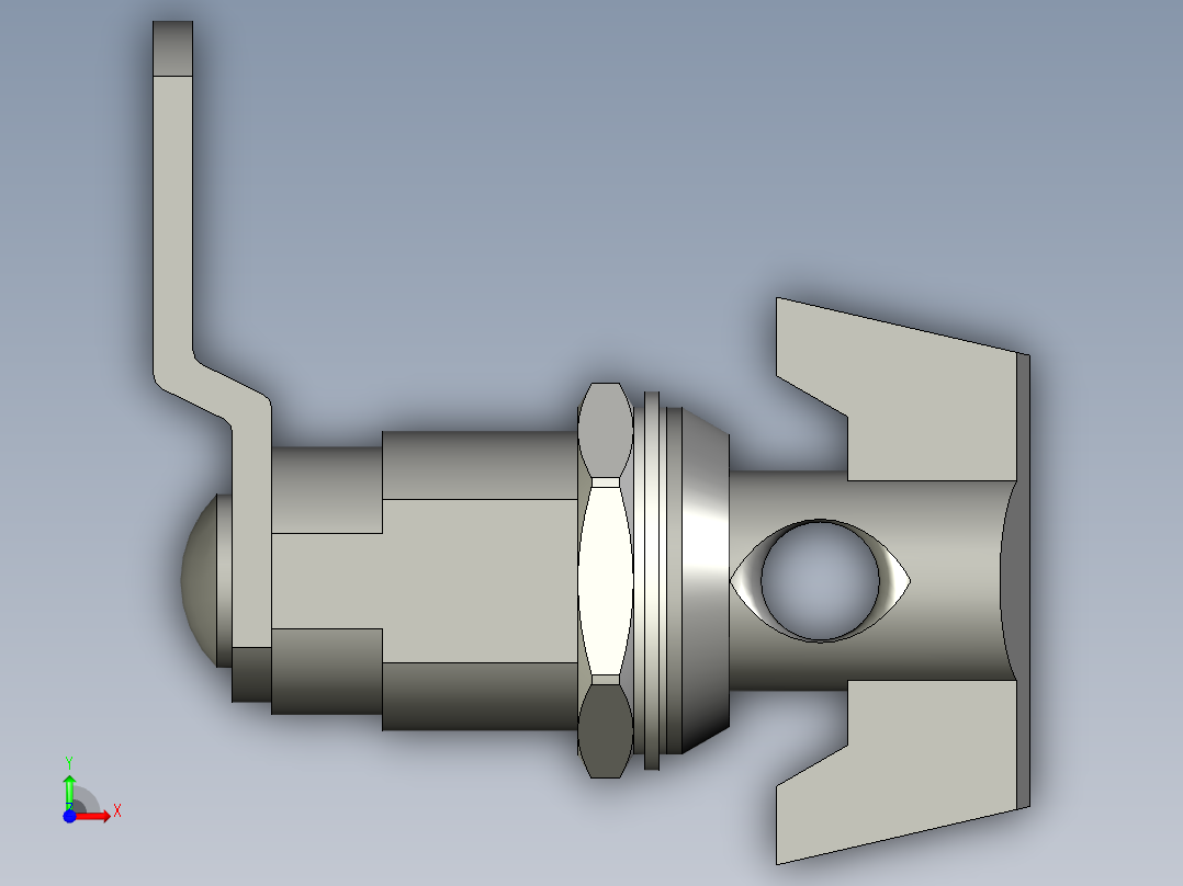 鎖CM,L-3D多系列多零件图纸模型前视图