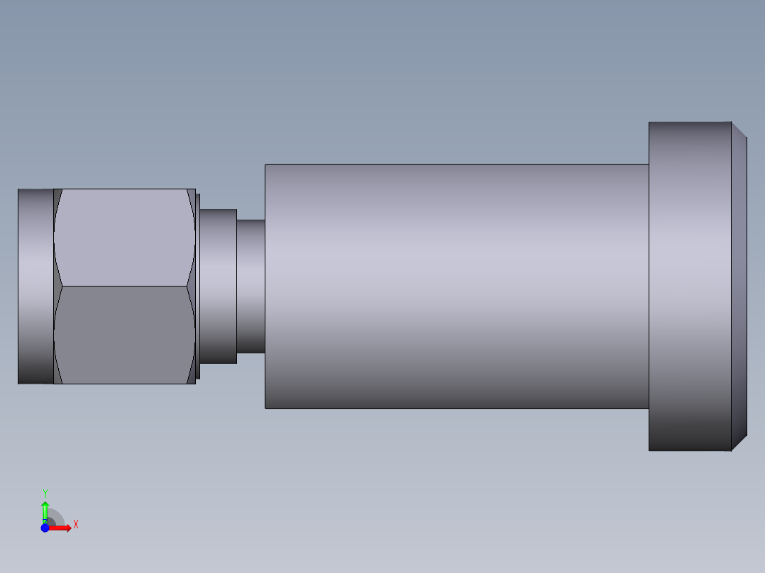 不锈钢Hy-Lok管配件，内螺纹三通，6毫米管外径x 1-4英寸前视图