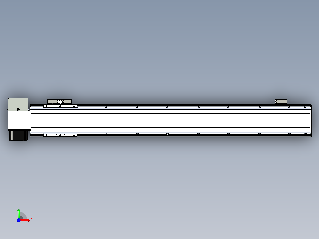 同步带滑台-半封闭B10H-L45-S700-RD-P40-D3前视图