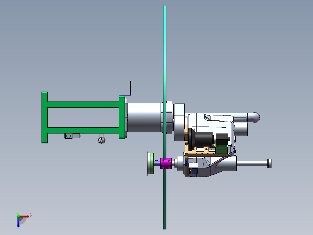四轴机器人模组俯视图