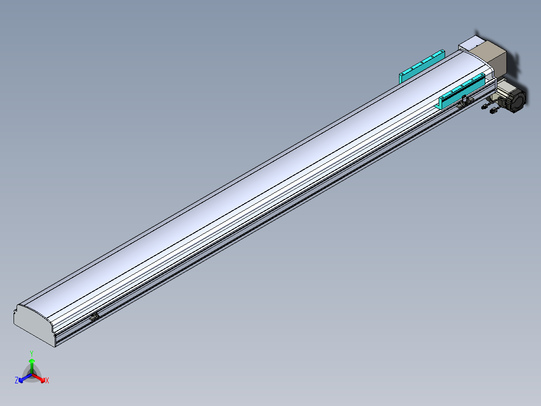 同步带滑台-半封闭B22H-L100-C-S1950-LD-P75-D3-N5