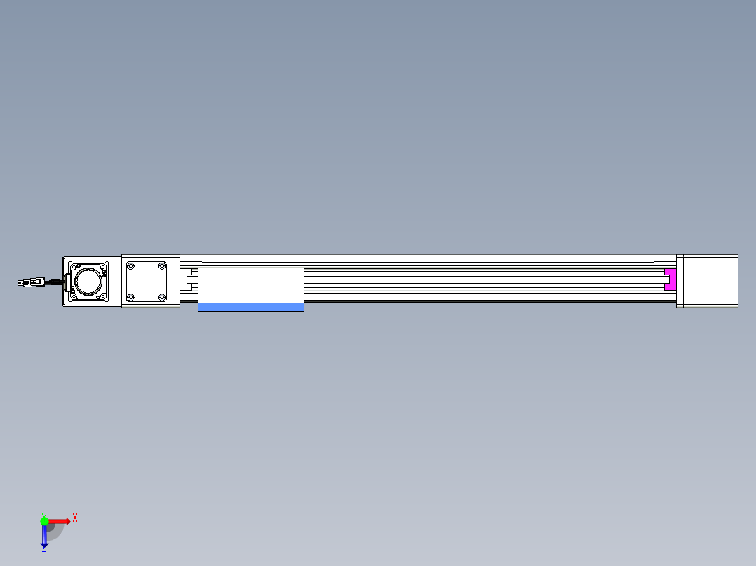 威洛博LB.GB同步带传动--欧规系列GB8-L96-S600-BL-P40俯视图