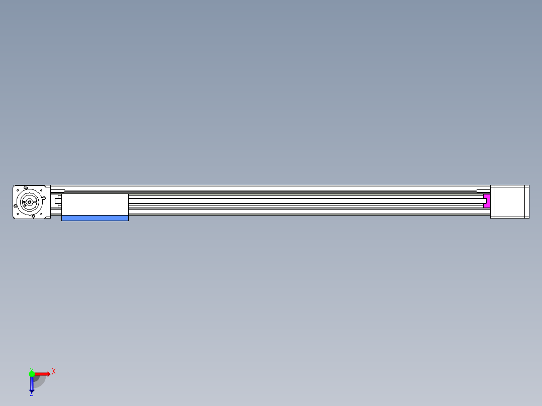 威洛博LB.GB同步带传动--欧规系列GB8-L192-S950-BR-P75-K俯视图