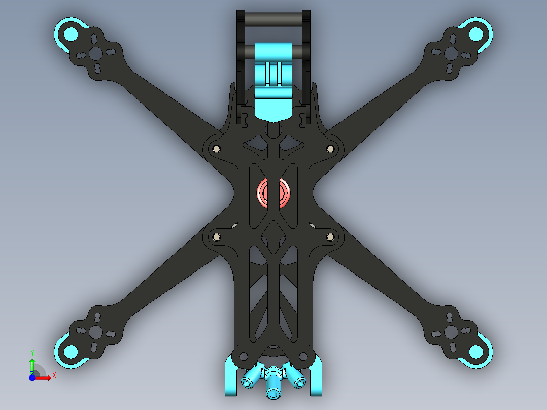 JM3.5 (JM4)FPV穿越机机体模型前视图