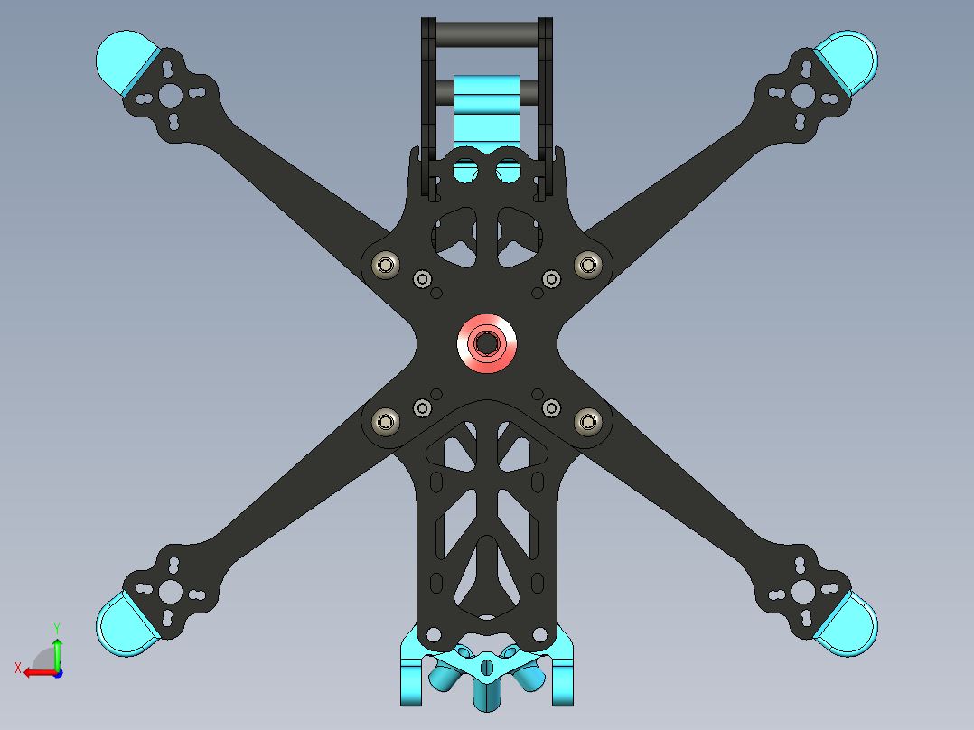 JM3.5 (JM4)FPV穿越机机体模型后视图