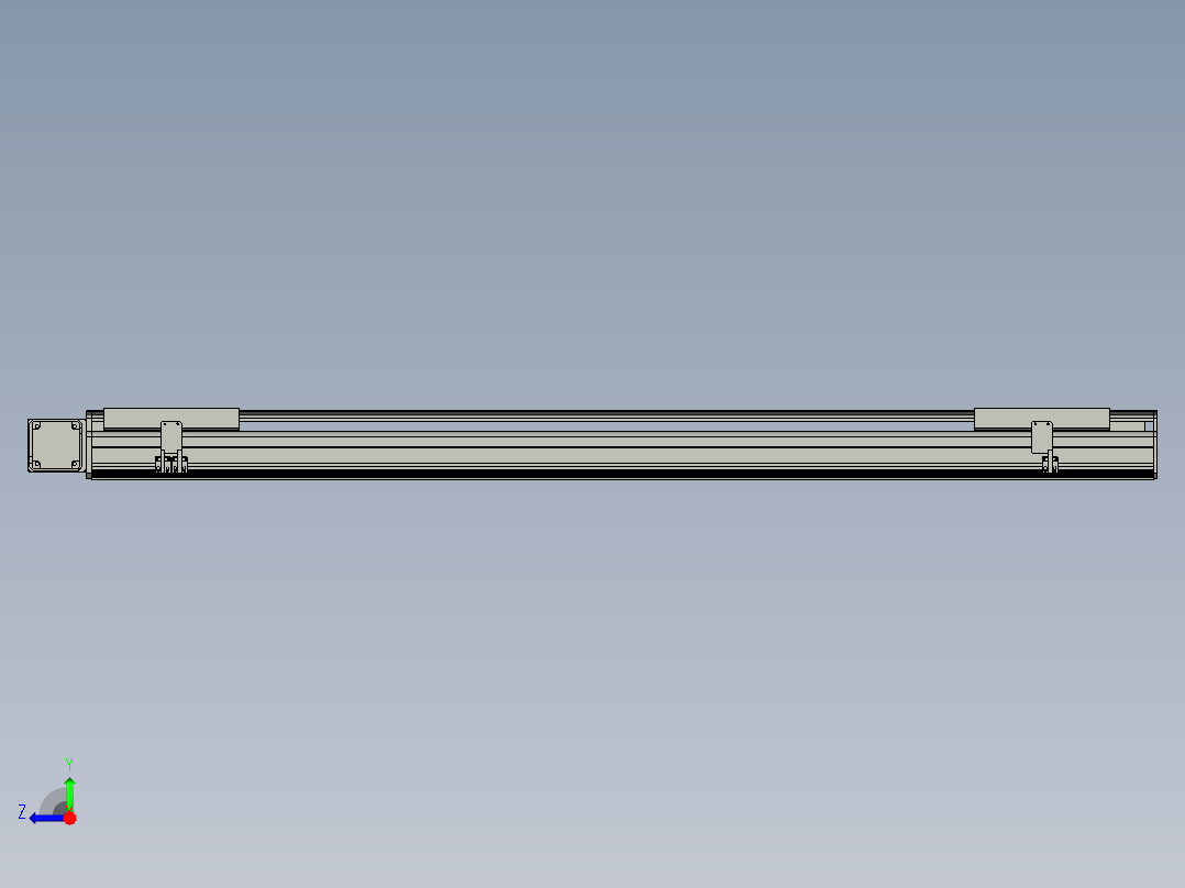 直线模组LHB21-L40-S1450-L(B)设计图纸右视图