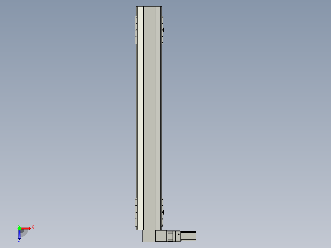 直线模组LHB21-L40-S1450-L(B)设计图纸俯视图