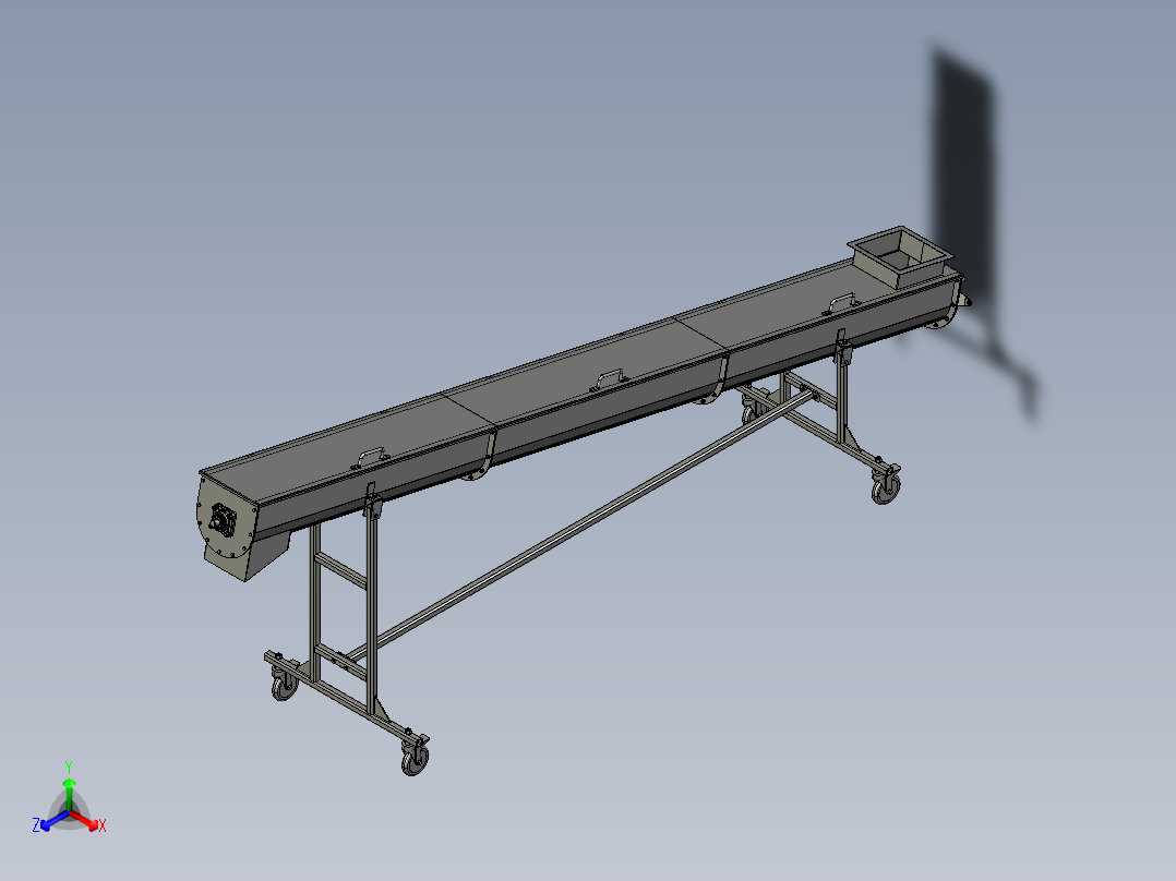 螺旋输送机正等轴测图