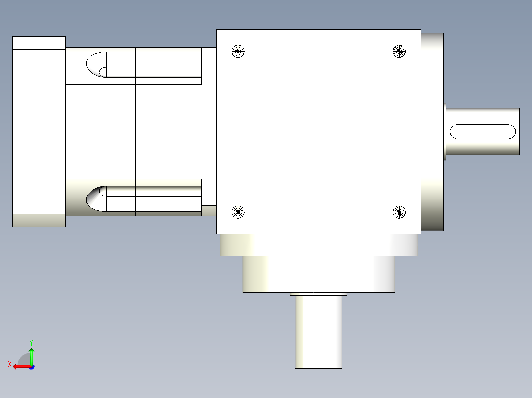 换向器PW140垂直输出 PGH115-L1 22-110-145-M8.stp后视图