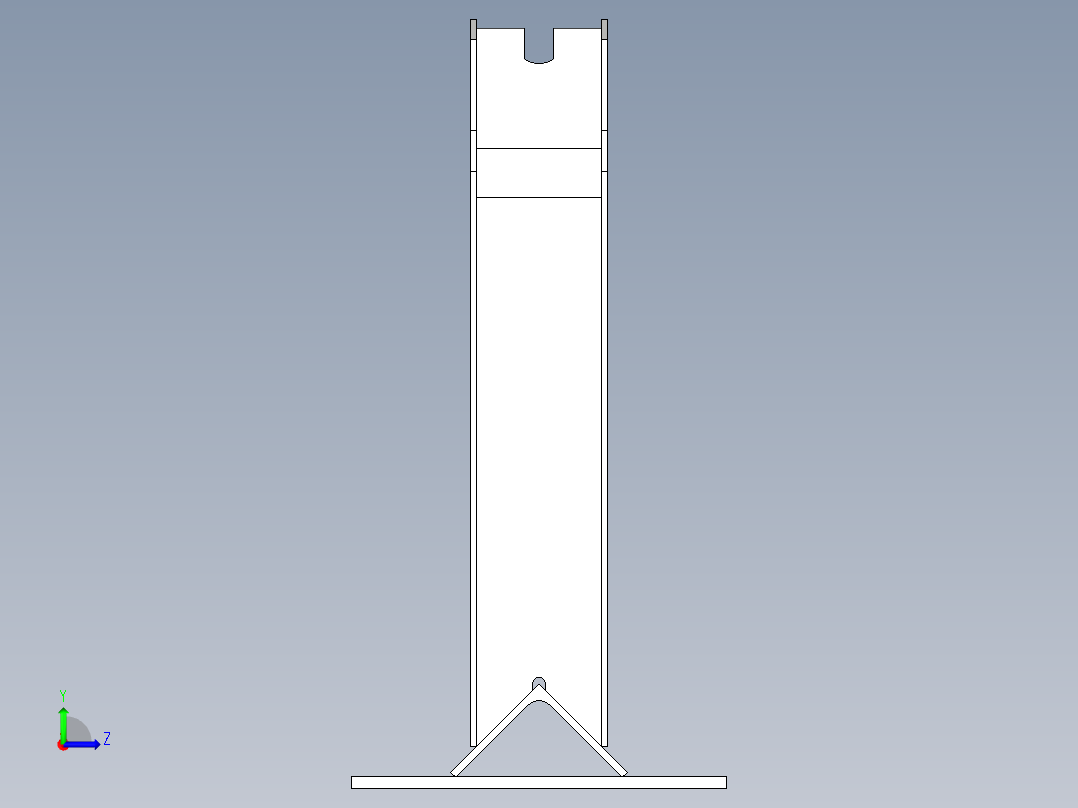 托辊架033左视图
