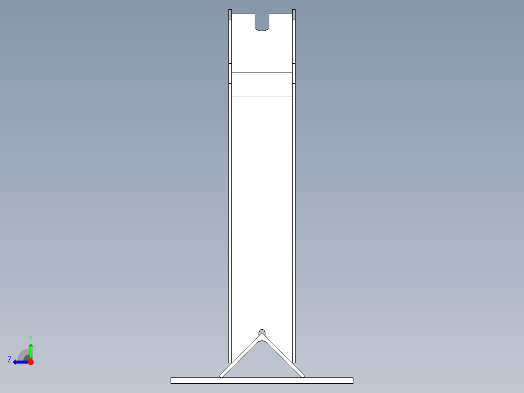 托辊架033右视图