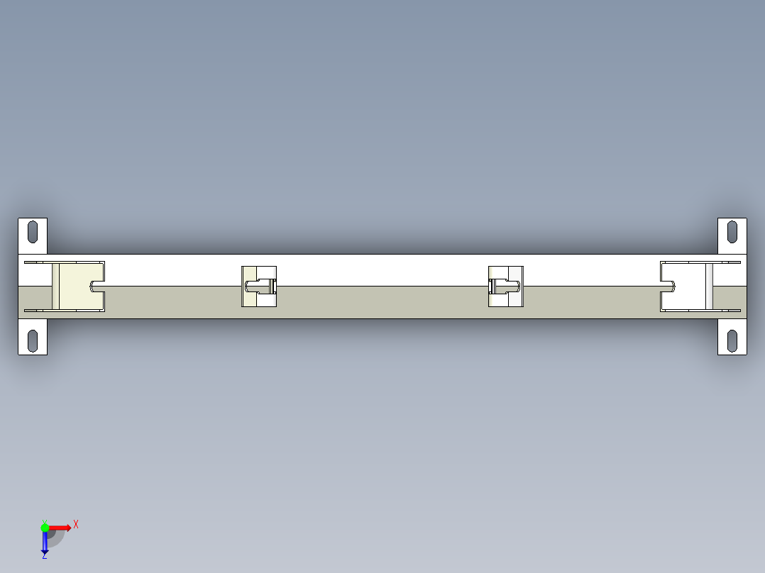 托辊架033俯视图