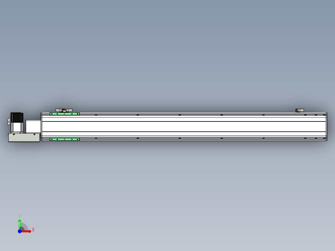 同步带滑台-半封闭B13H-L45-S1100-L-P40-D3前视图