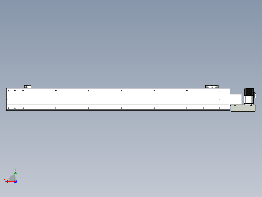 同步带滑台-半封闭B13H-L45-S1100-L-P40-D3后视图