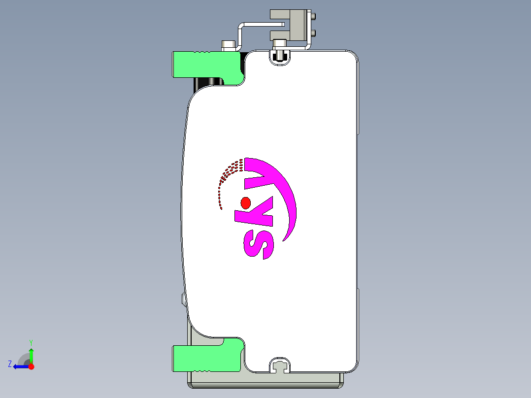同步带滑台-半封闭B13H-L45-S1100-L-P40-D3右视图