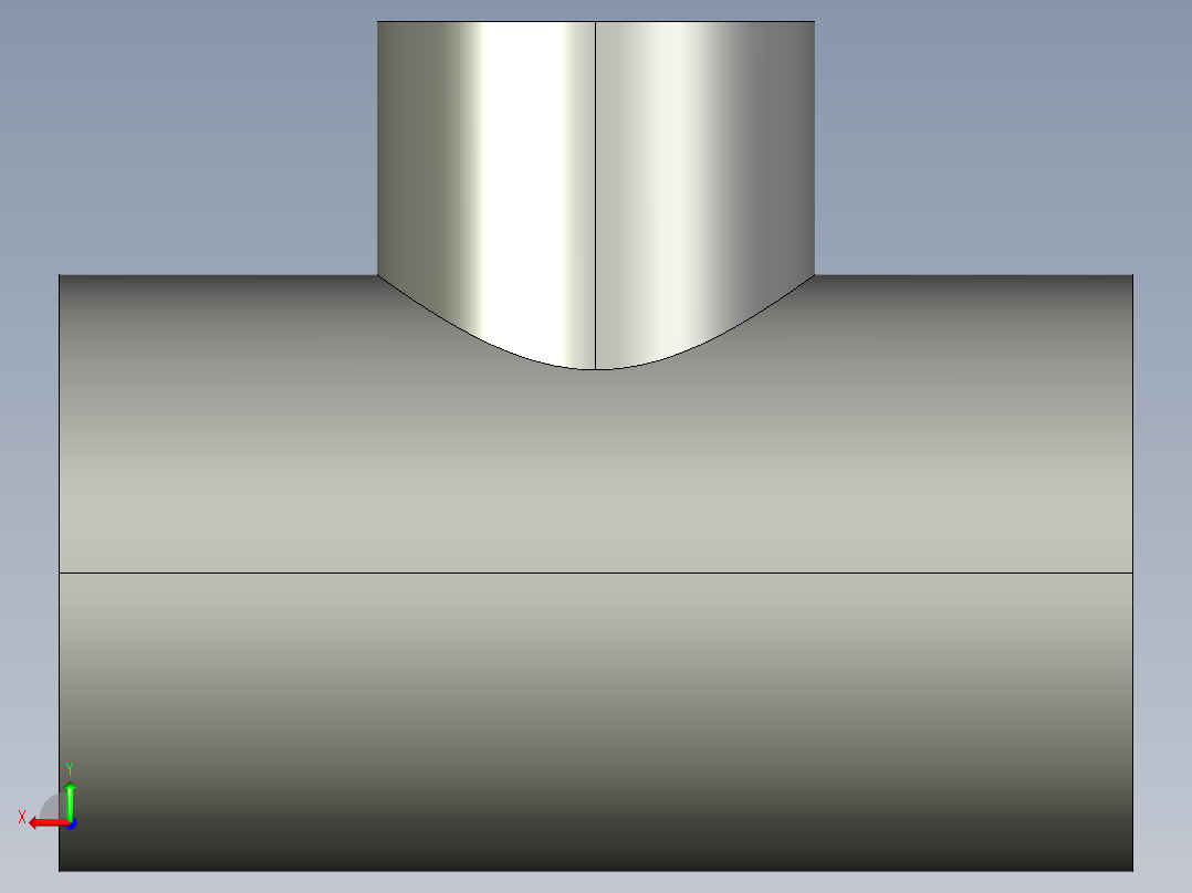 船舶管路系统SeaCor_Molded_ReducingTee_SxSxS_37J101211_1.5in x 1in后视图