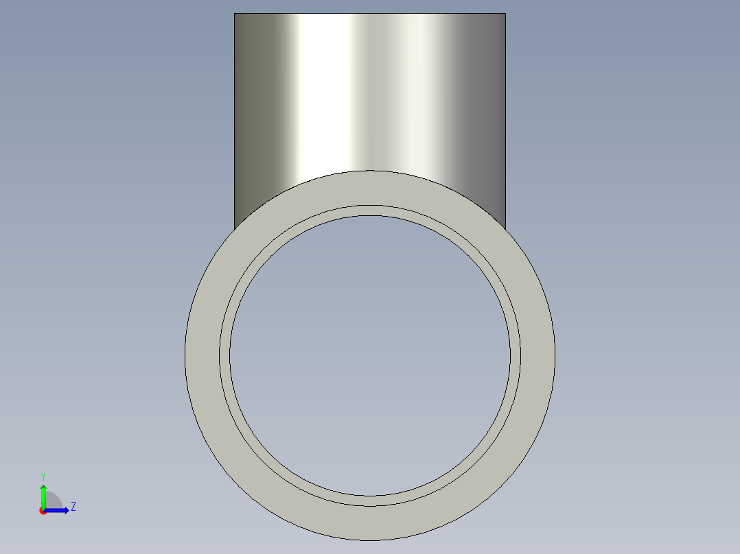 船舶管路系统SeaCor_Molded_ReducingTee_SxSxS_37J101211_1.5in x 1in左视图