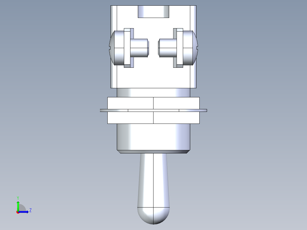 拨钮开关左视图