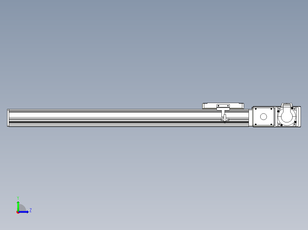同步带全封闭直线模组TPA-HCB-105D-90-L550-MR-C-P20-N3左视图