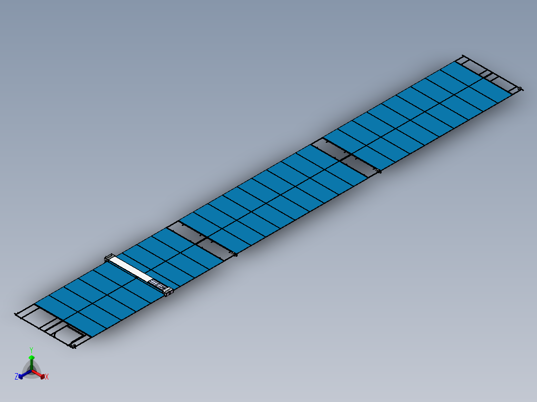 光伏板清洁机器人SW三维模型正等轴测图