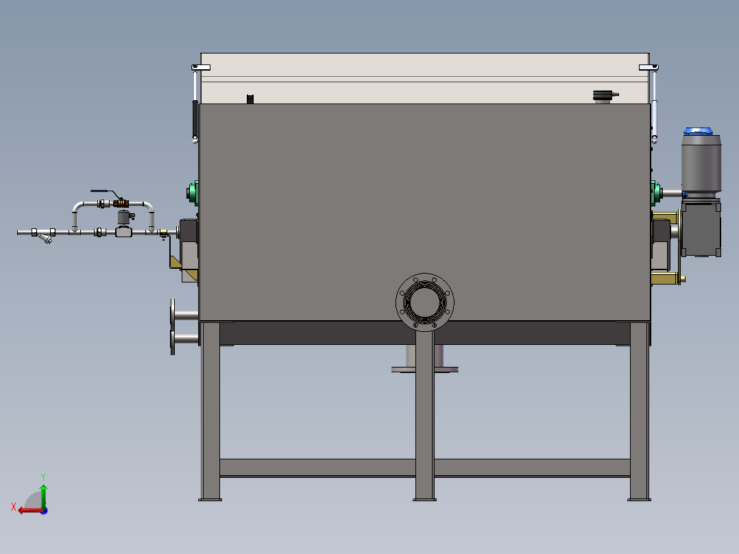 外进水微滤机TPI-800X1830(3D)后视图