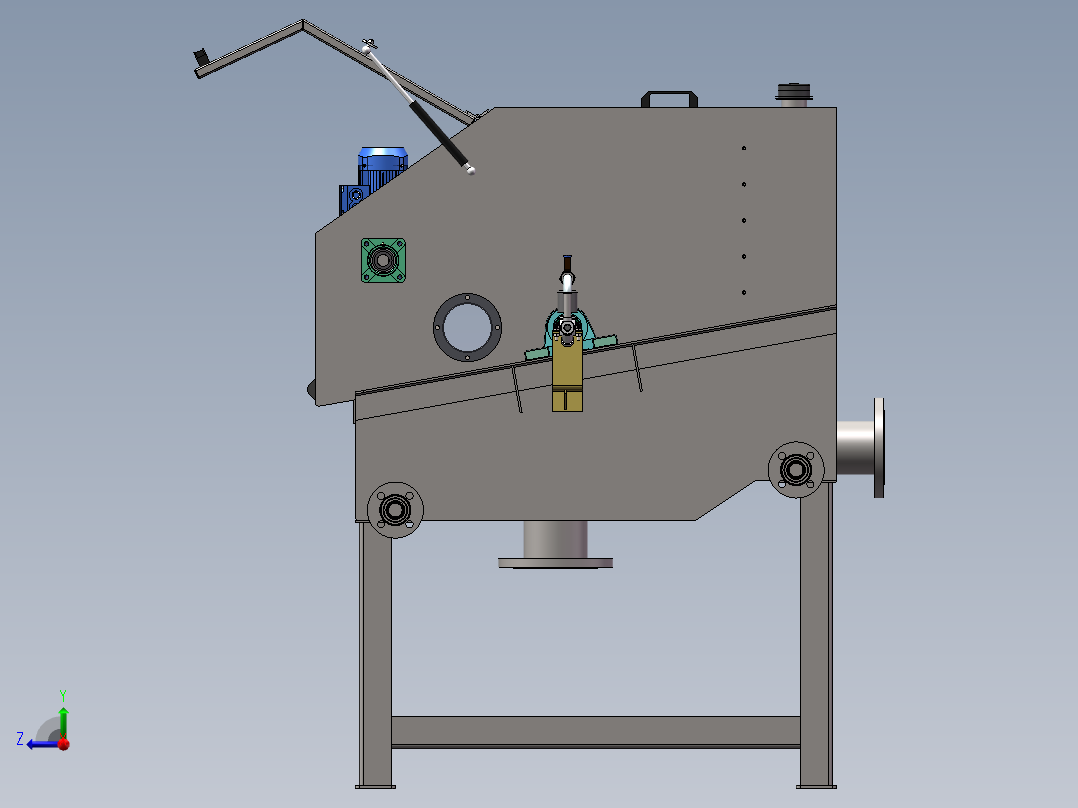 外进水微滤机TPI-800X1830(3D)右视图