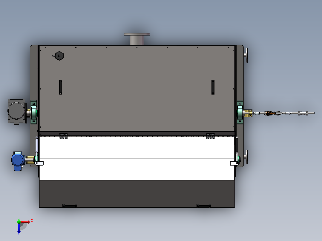 外进水微滤机TPI-800X1830(3D)俯视图