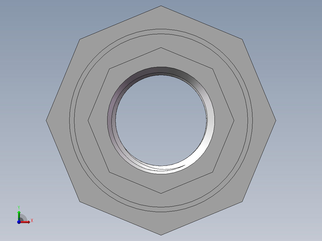 活接-等径内丝直通 DN10前视图