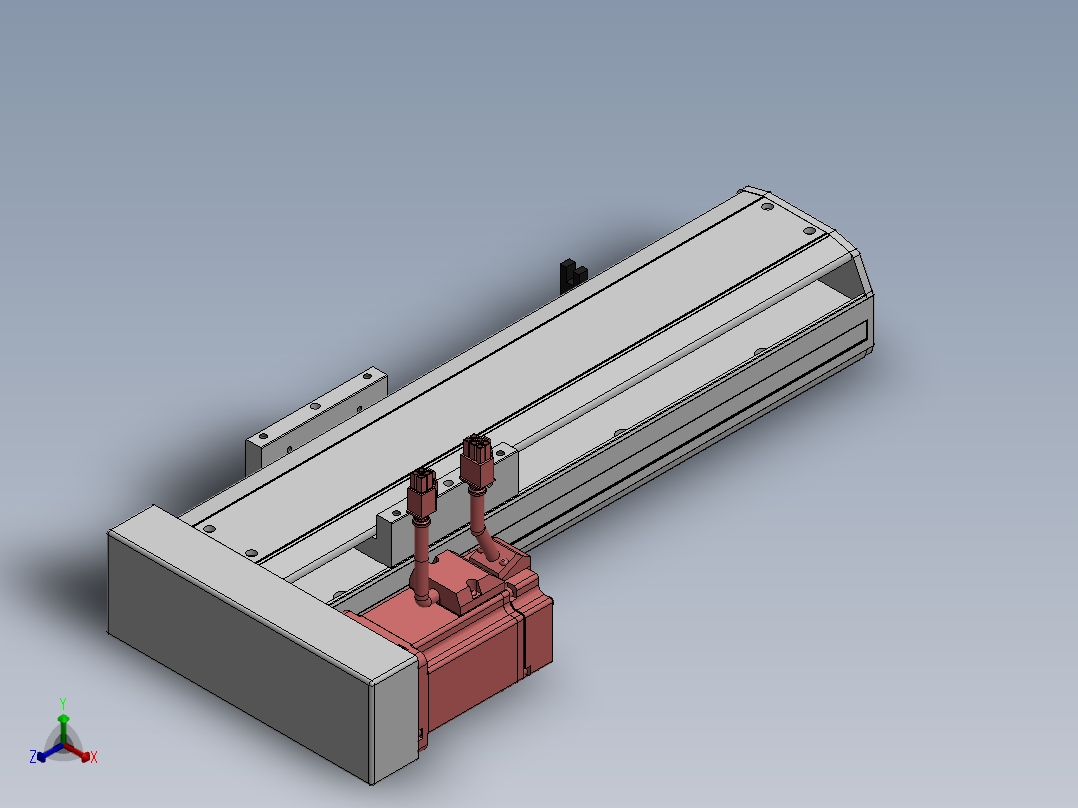 精密模组MY120-T10-200L-BL-P20B-C4-C正等轴测图