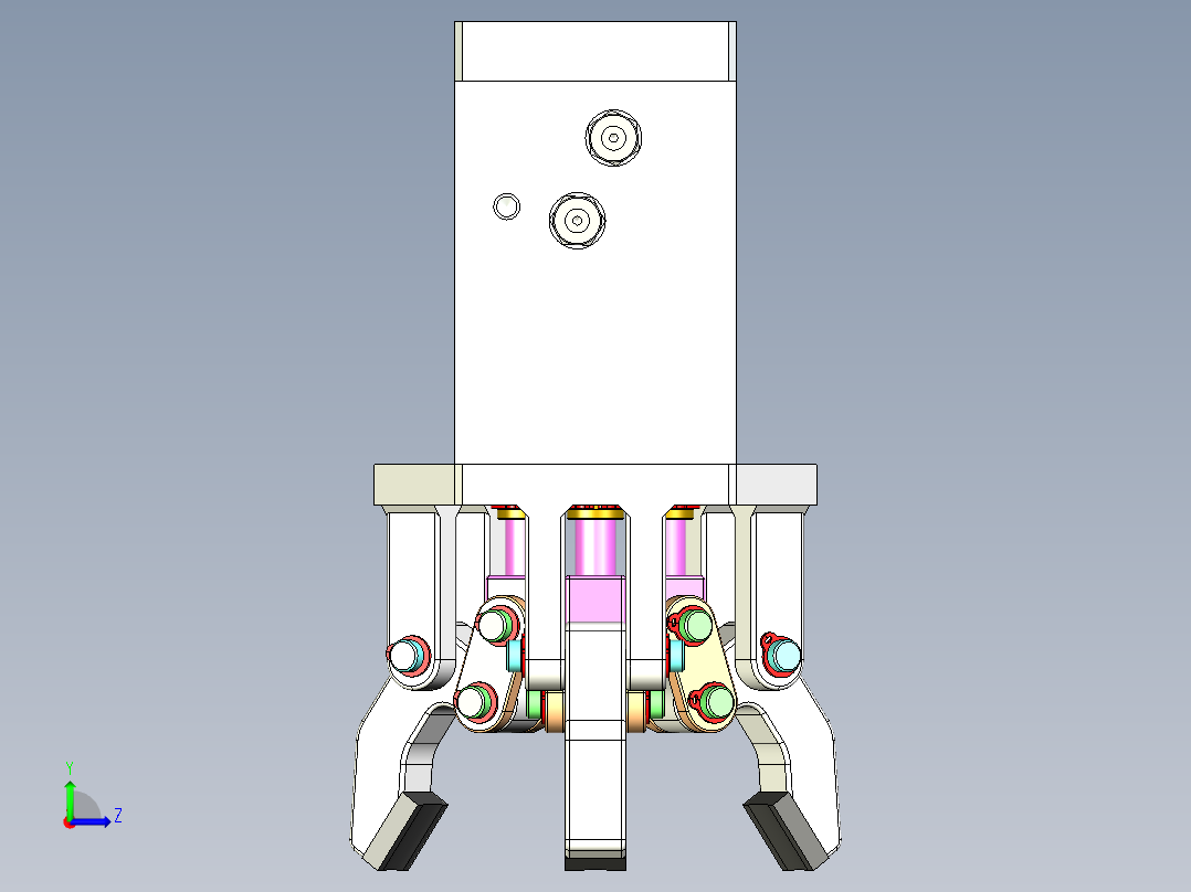 机械爪 3D图纸 (36)左视图