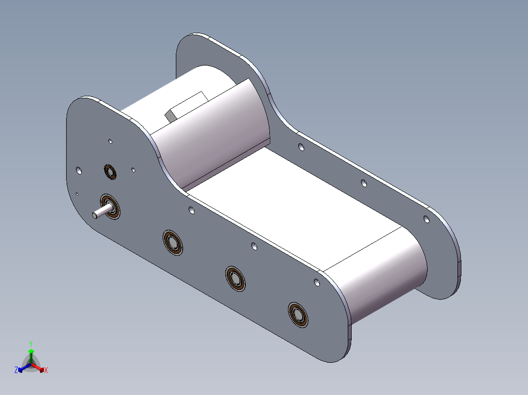 水面垃圾油污回收船正等轴测图
