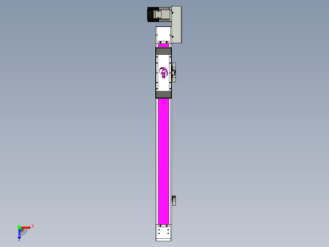 同步带滑台-欧规BC6H-L60-S500-R-ZP40-D3俯视图