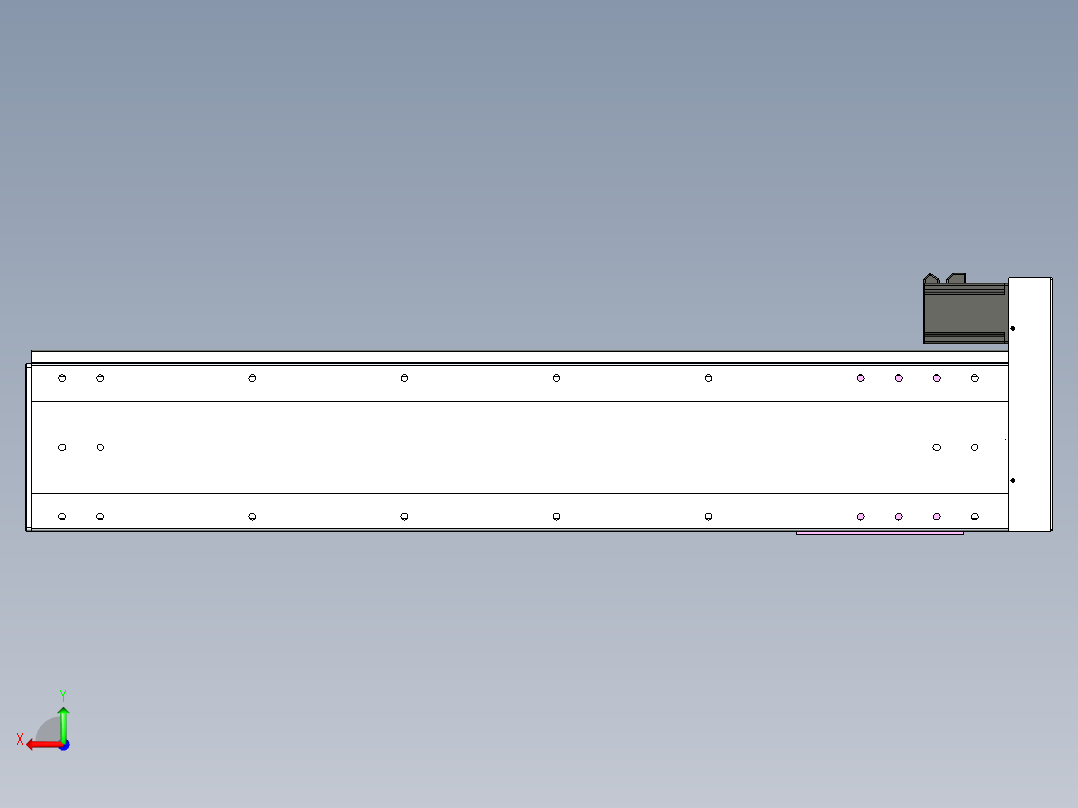 VF丝杆传动-一般环境VF22-L20-C-S950-BR-P75-C4后视图