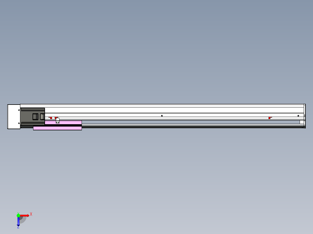 VF丝杆传动-一般环境VF22-L20-C-S950-BR-P75-C4俯视图