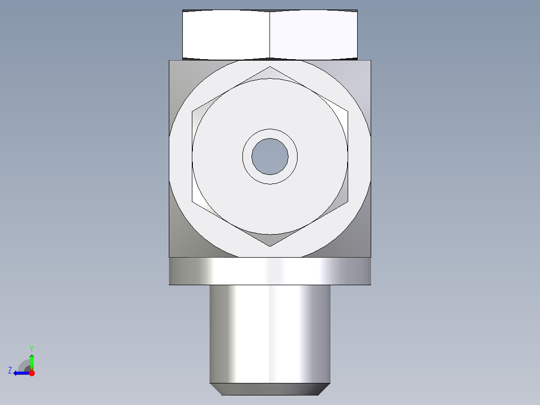 卡套式工业通用硬管接头EO_High_pressure_banjo_tee_TH06ZSRKD71右视图