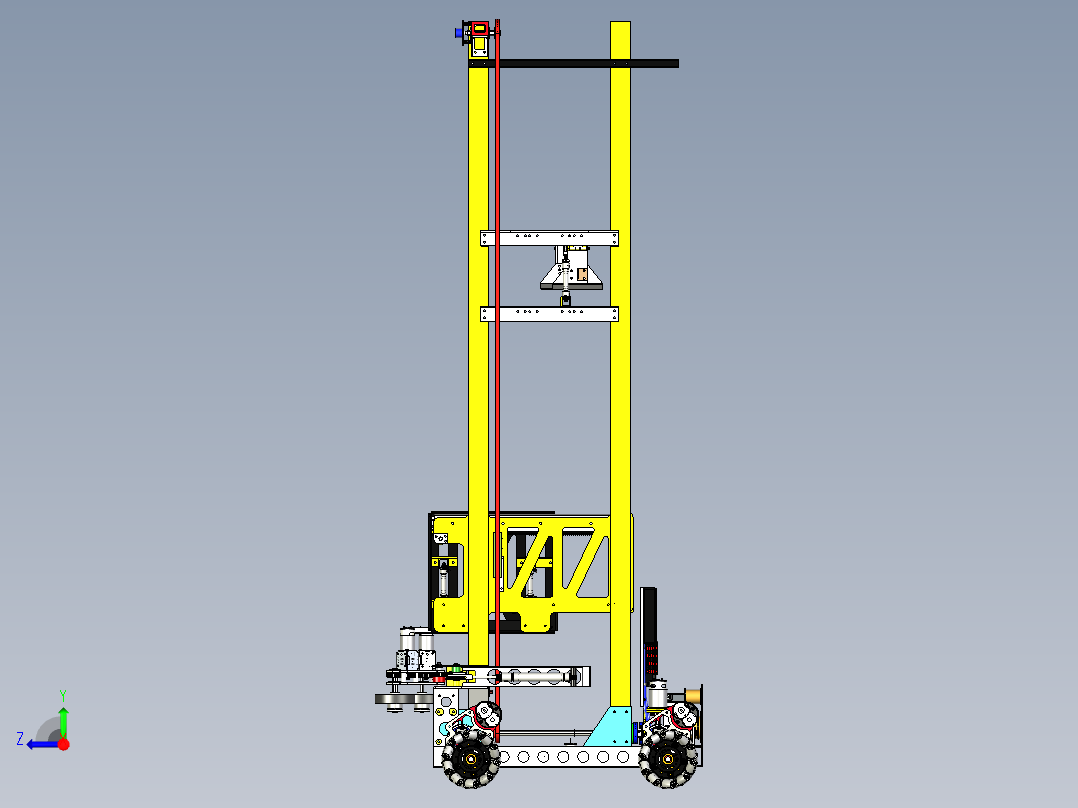 FRC 2015 846号麦克纳姆轮车三维建模图纸 stp格式右视图