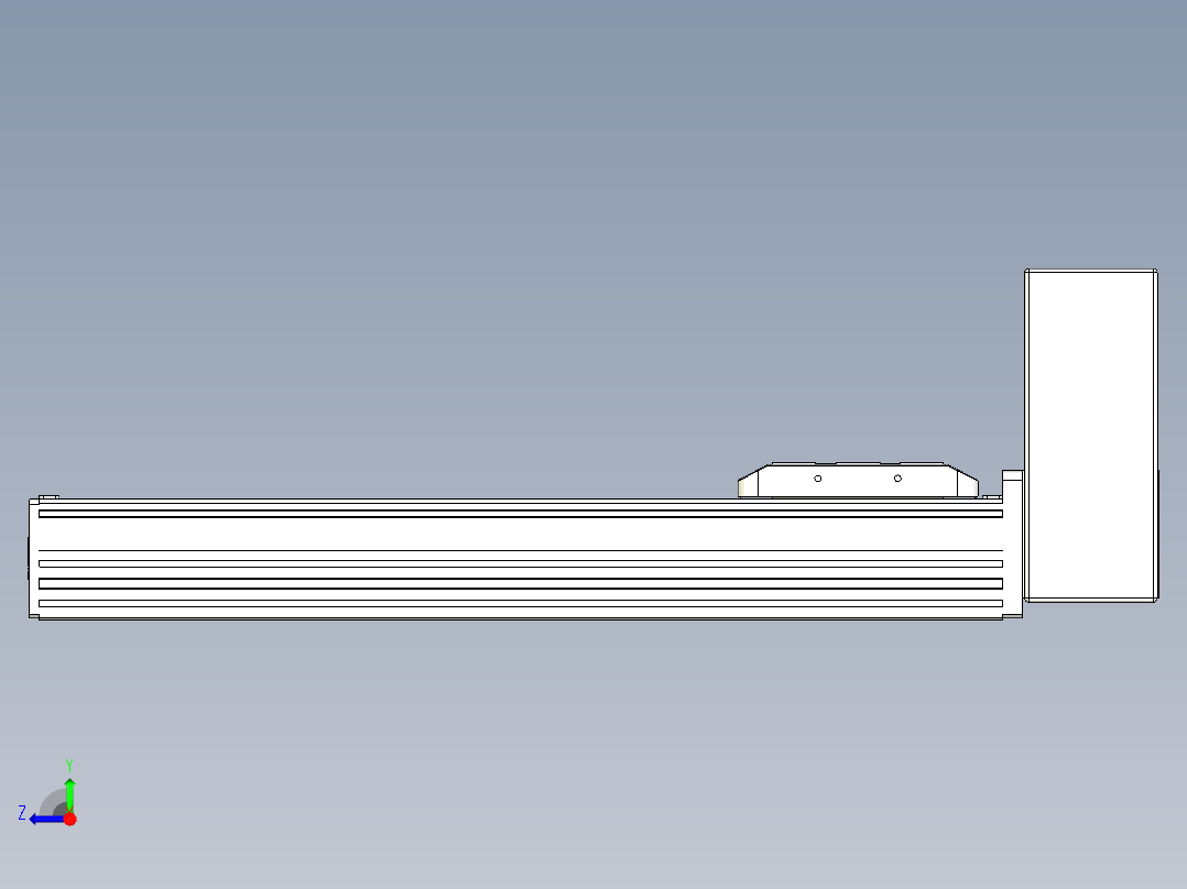 同步带全封闭直线模组TPA-HCB-85D-90-L300-LU-Y-P20-N3右视图