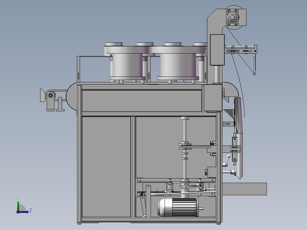 颗粒包装机左视图