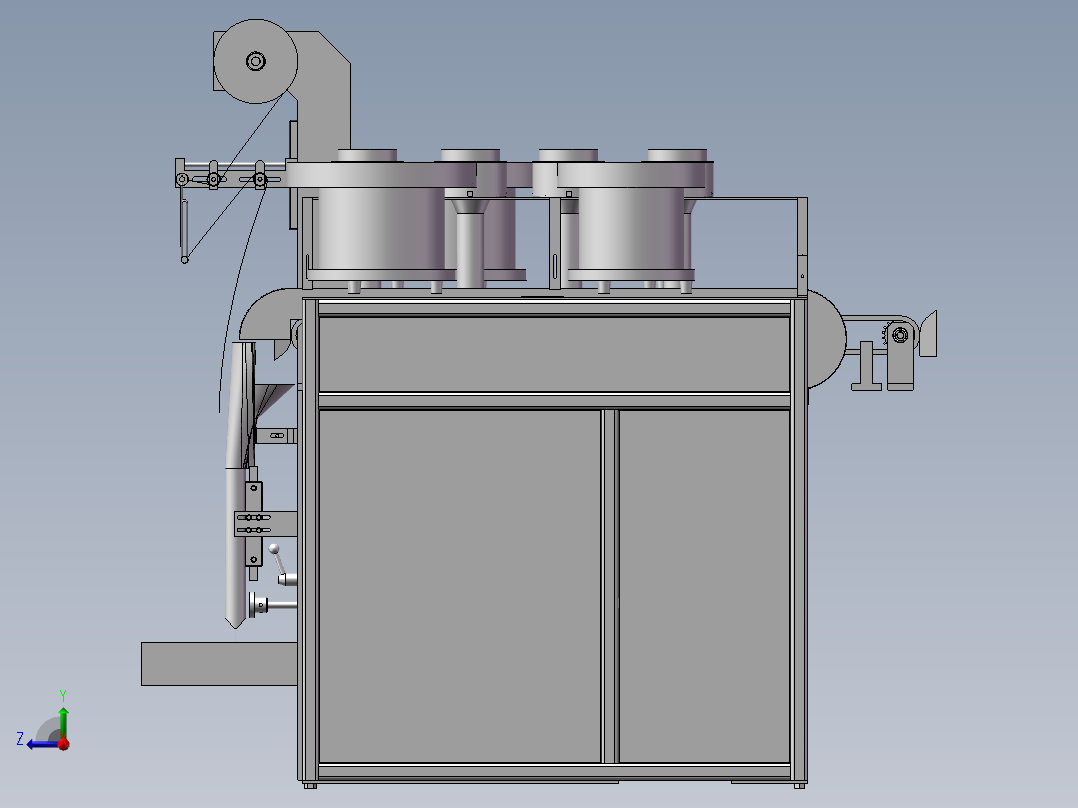颗粒包装机右视图