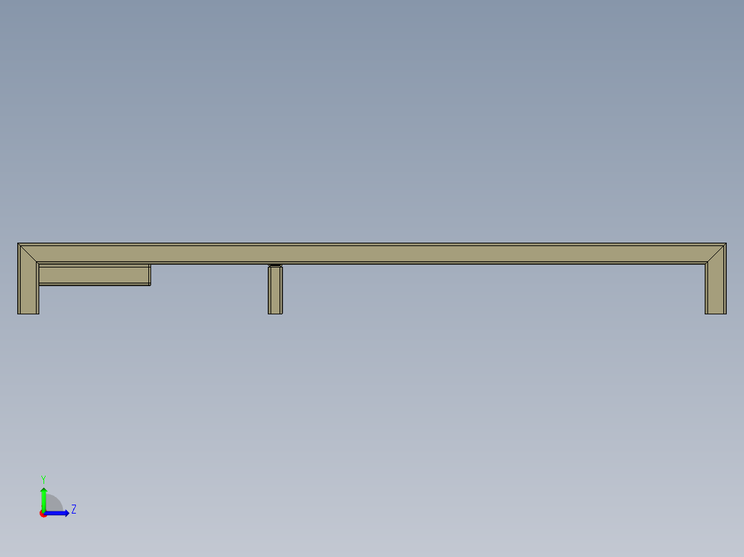 沙滩椅子躺椅左视图