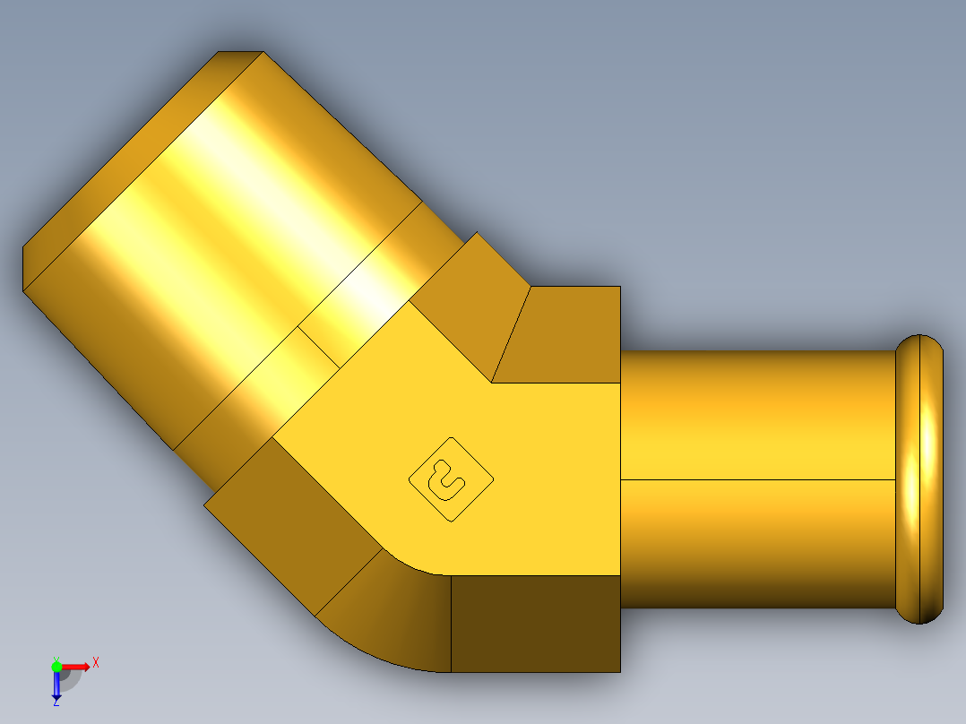 倒齿式工业管接头Beaded Hose Barb 45Deg Elbow Tube to Male Pipe 179HB-10-8俯视图