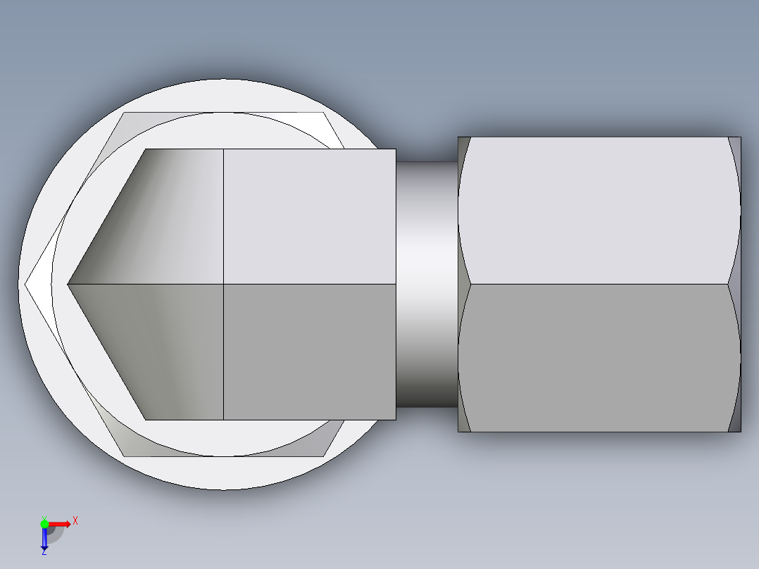 卡套式工业通用硬管接头EO_Adjustable_Locknut_elbow_WEE06LLRCF俯视图