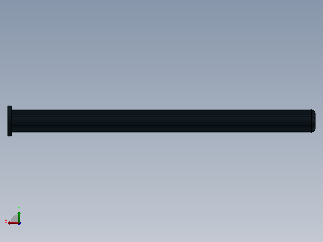 乐高机械组车桥-55013 Black Technic Axle 8 with Stop.SLDPRT后视图