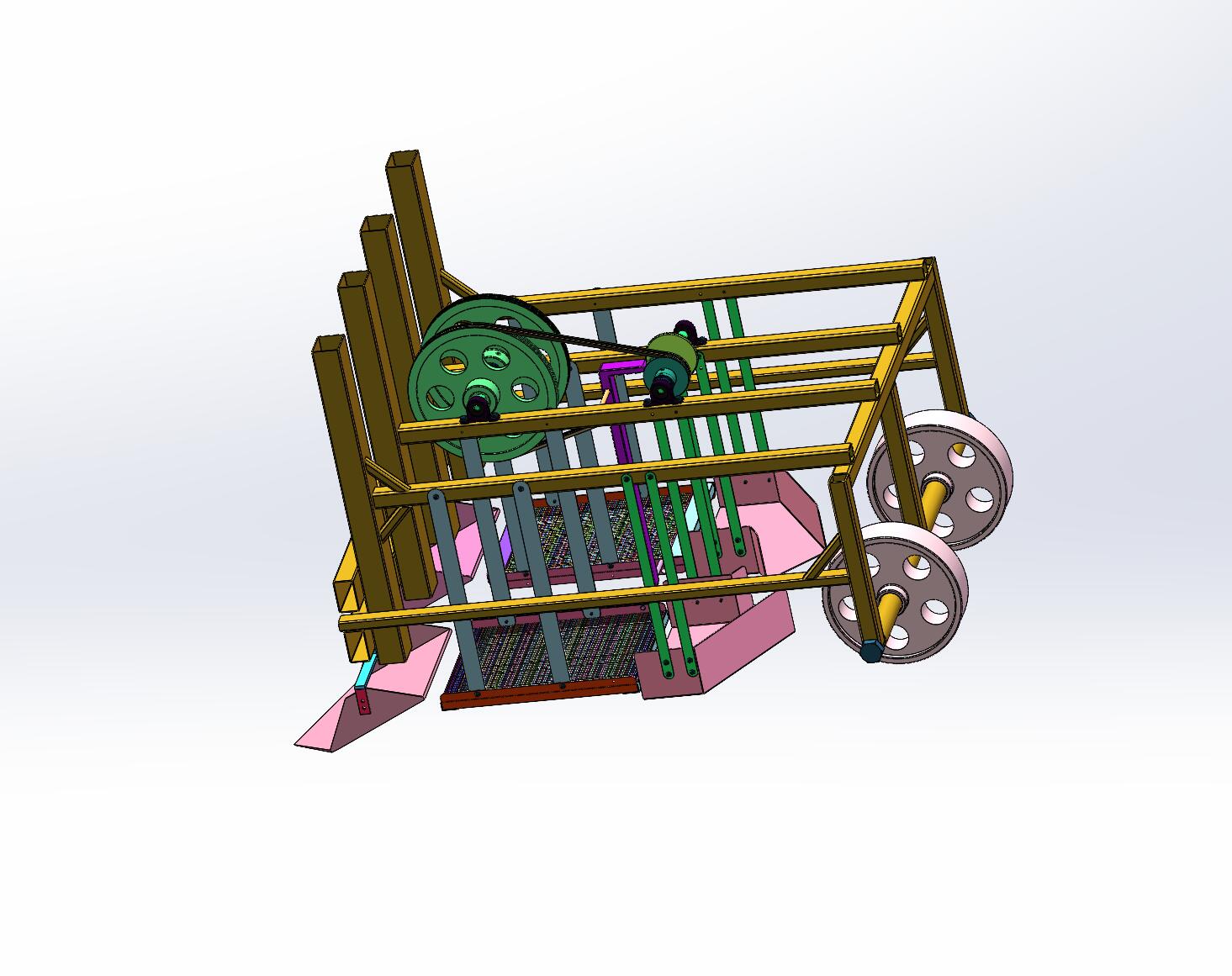 振动筛式花生收获机的设计【含三维SW模型+CAD图纸+说明】