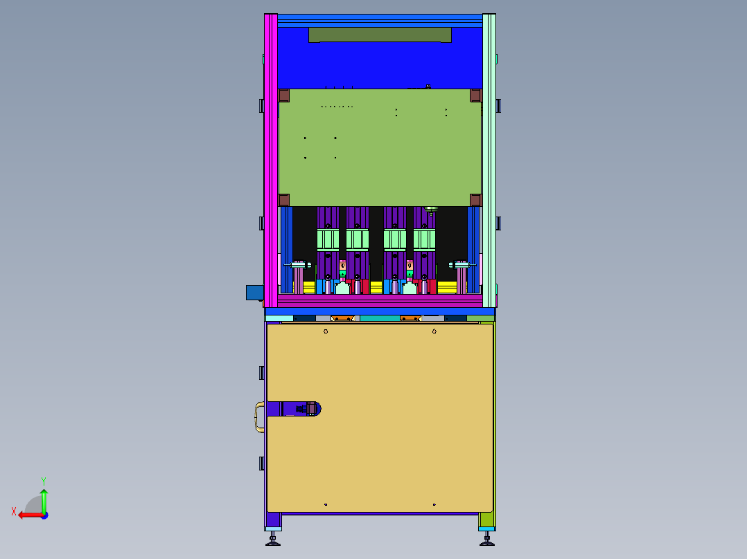涨紧式内孔密封自动化机构后视图